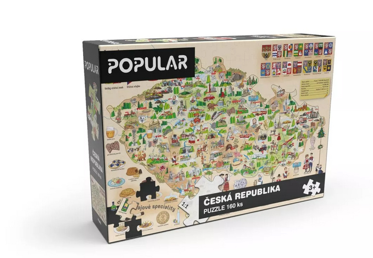 Popular Puzzle Mapa České republiky 160 dílků