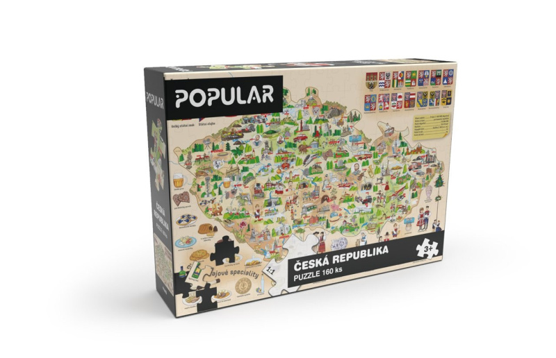 Popular Puzzle Mapa České republiky 160 dílků