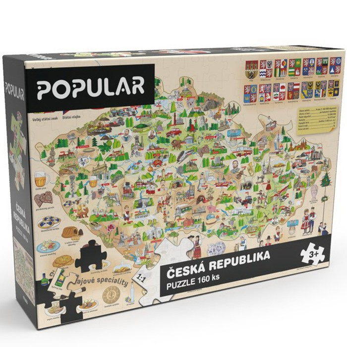 Popular Puzzle Mapa České republiky 160 dílků