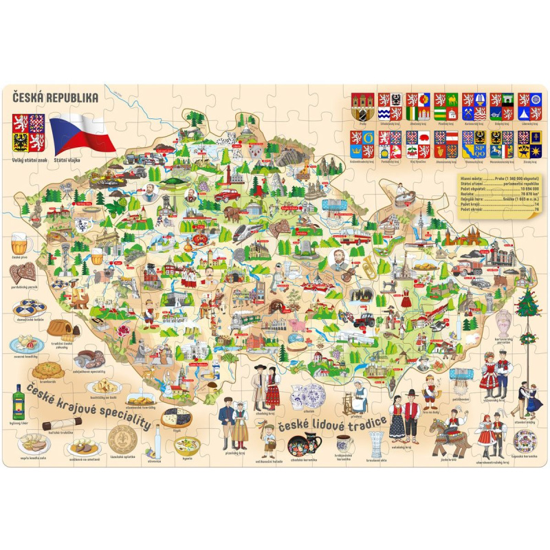 Popular Puzzle Mapa České republiky 160 dílků