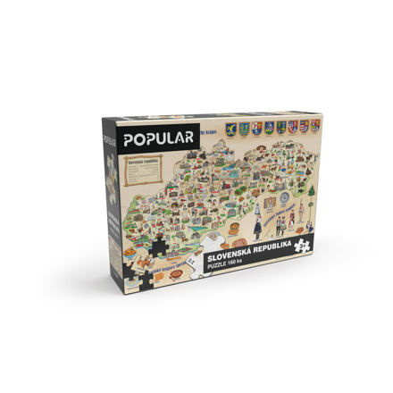 Popular Puzzle Mapa Slovenska 160 dílků