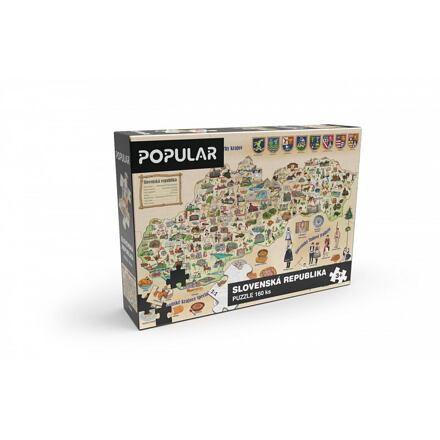 Popular Puzzle Mapa Slovenska 160 dílků
