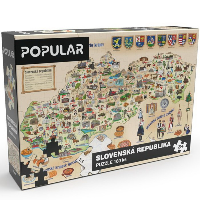 Popular Puzzle Mapa Slovenska 160 dílků
