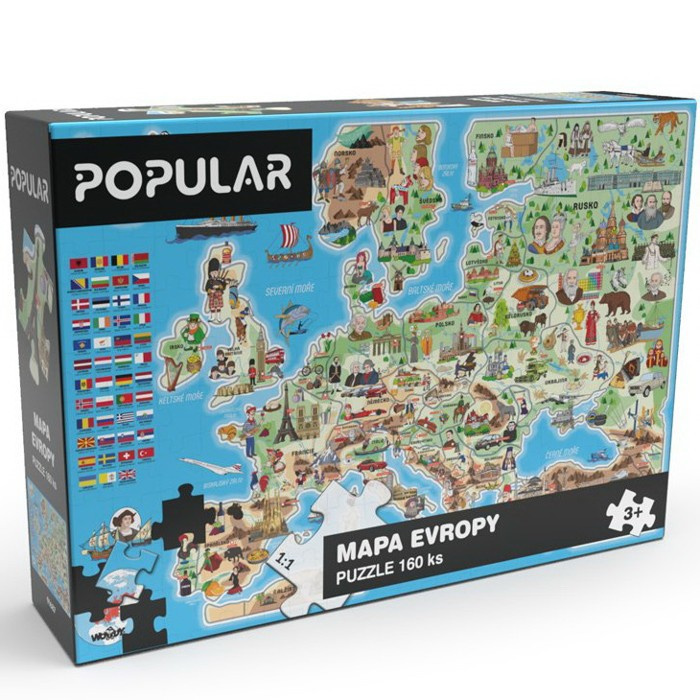Popular Puzzle Mapa Evropy 160 dílků