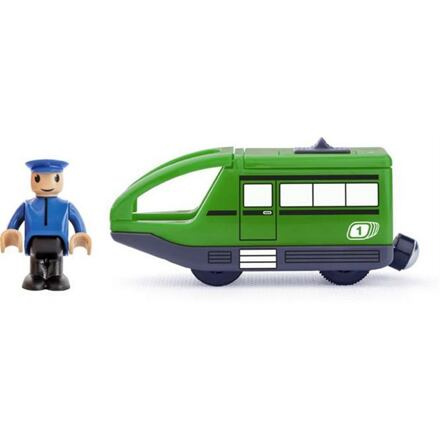 Woody Elektrická lokomotiva s panáčkem zelená