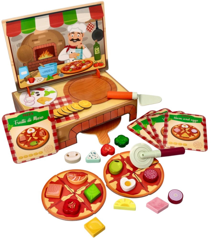 Woody Pizzeria Carlo didaktická hra s vkládacími tvary
