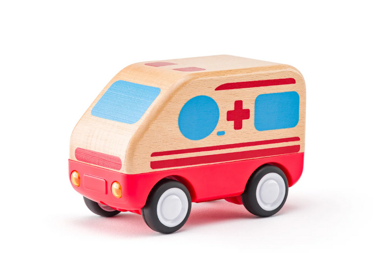 Woody Auto sanitka so zvukmi a svetlom zotrvačník