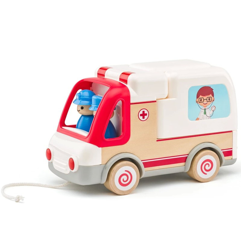 Woody Auto ambulancia so zvukmi a svetlom