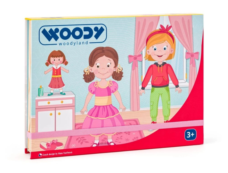 Puzzle magnetické - Kniha, Krabička módní salon (Woody)
