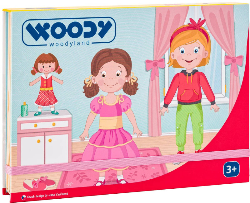 Puzzle magnetické - Kniha, Krabička módní salon (Woody)