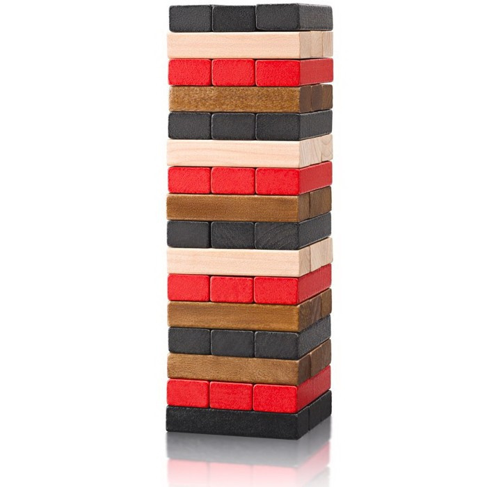 Jenga barevná - Společenská hra věž (Popular)