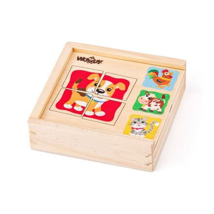 Skládací obrázky - první puzzle zvířátka, 16ks (Woody)