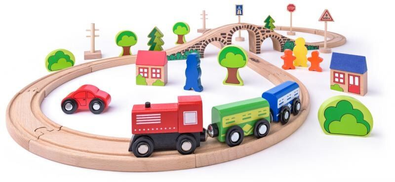 Woody 93061 Vláčkodráha Osmička s vláčkem