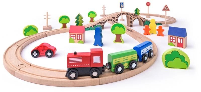 Woody 93061 Vláčkodráha Osmička s vláčkem
