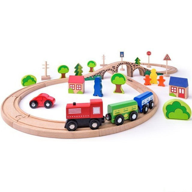 Woody 93061 Vláčkodráha Osmička s vláčkem