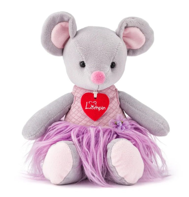 Lumpin Myška Akiko šedá, 30 cm