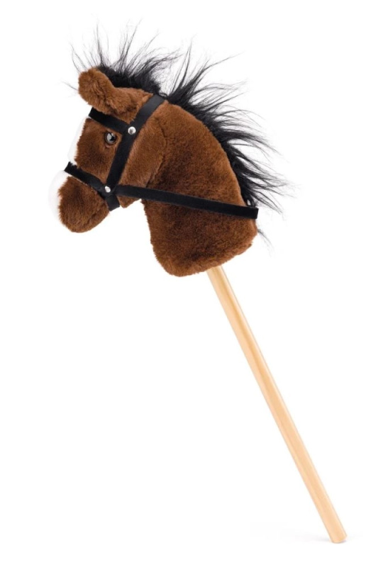 Hobby horse kůň na tyči Faunica tmavě hnědý