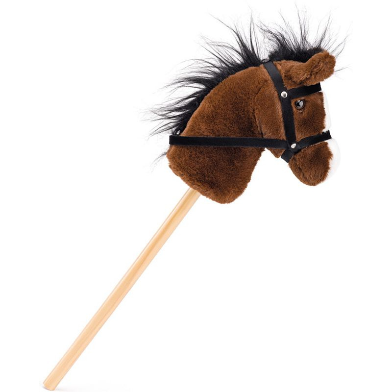 Hobby horse kůň na tyči Faunica tmavě hnědý