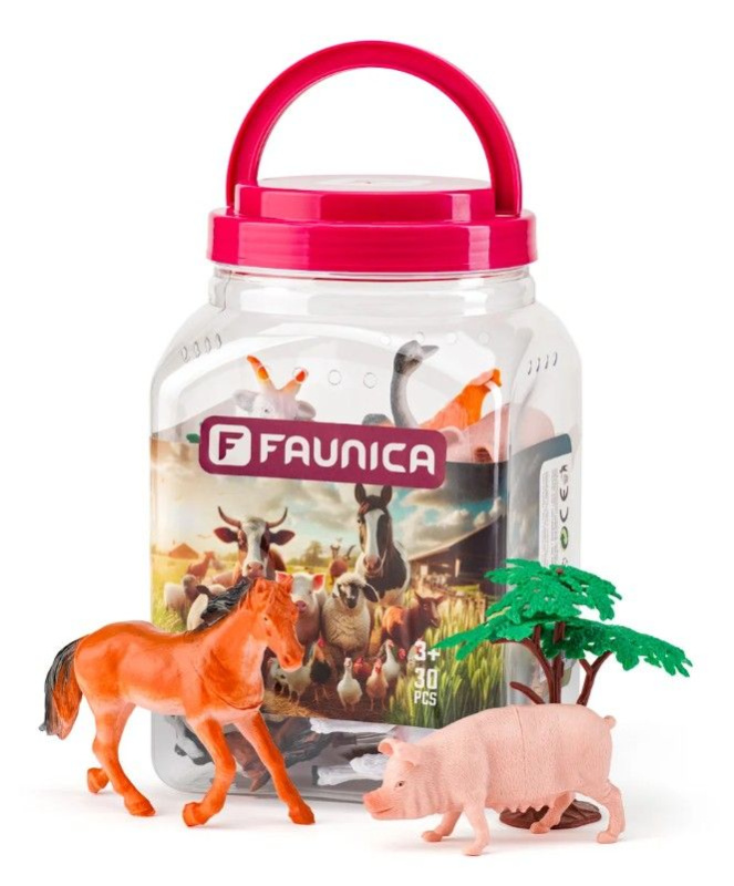FAUNICA Zvířátka figurky v tubě Farma