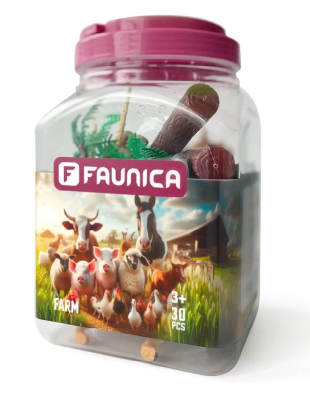 FAUNICA Zvířátka figurky v tubě Farma