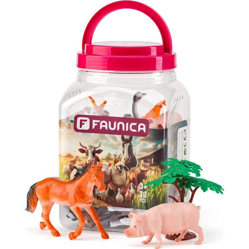 FAUNICA Zvířátka figurky v tubě Farma