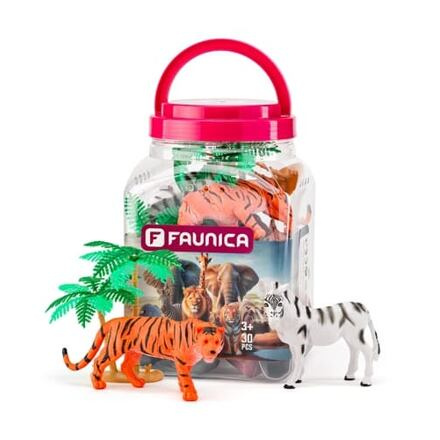 FAUNICA Zvířátka figurky sada v MEGA tubě Safari