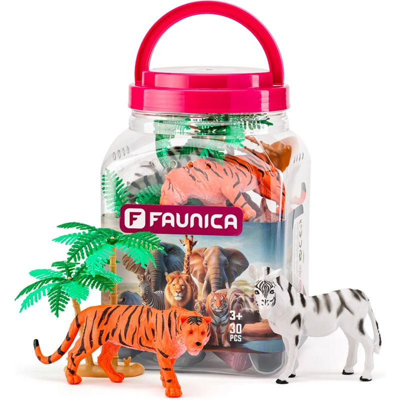 FAUNICA Zvířátka figurky sada v MEGA tubě Safari