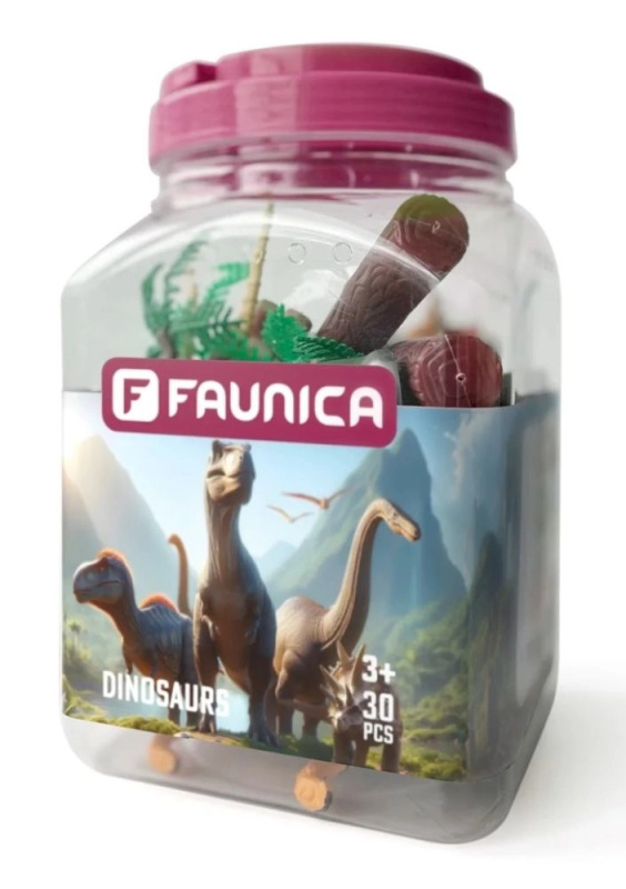 Faunica Zvířátka sada v MEGA tubě Dinosauři