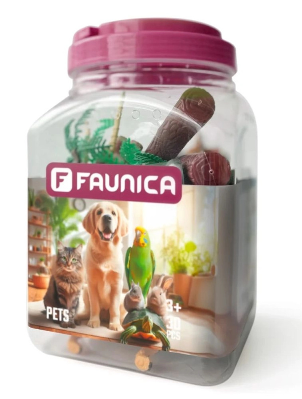 Faunica Zvířátka sada v MEGA tubě Mazlíčci