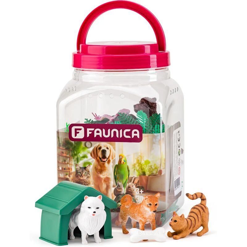 Faunica Zvířátka sada v MEGA tubě Mazlíčci