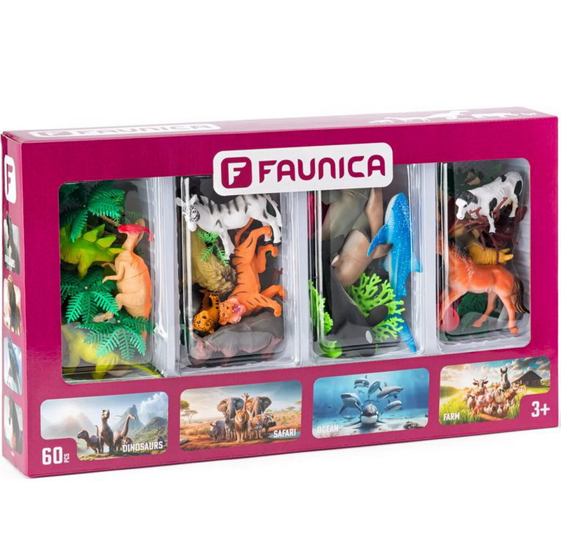 FAUNICA Planeta zvířat figurky sada 4 světů
