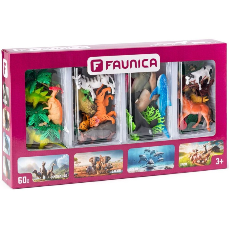 FAUNICA Planeta zvířat figurky sada 4 světů