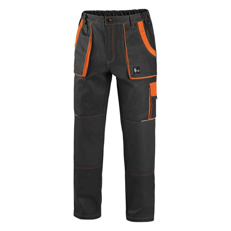 Kalhoty Luxy Josef černo-oranžové 64