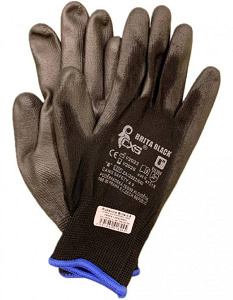 CXS Rukavice mačené v polyuretanu BRITA BLACK vel. 8