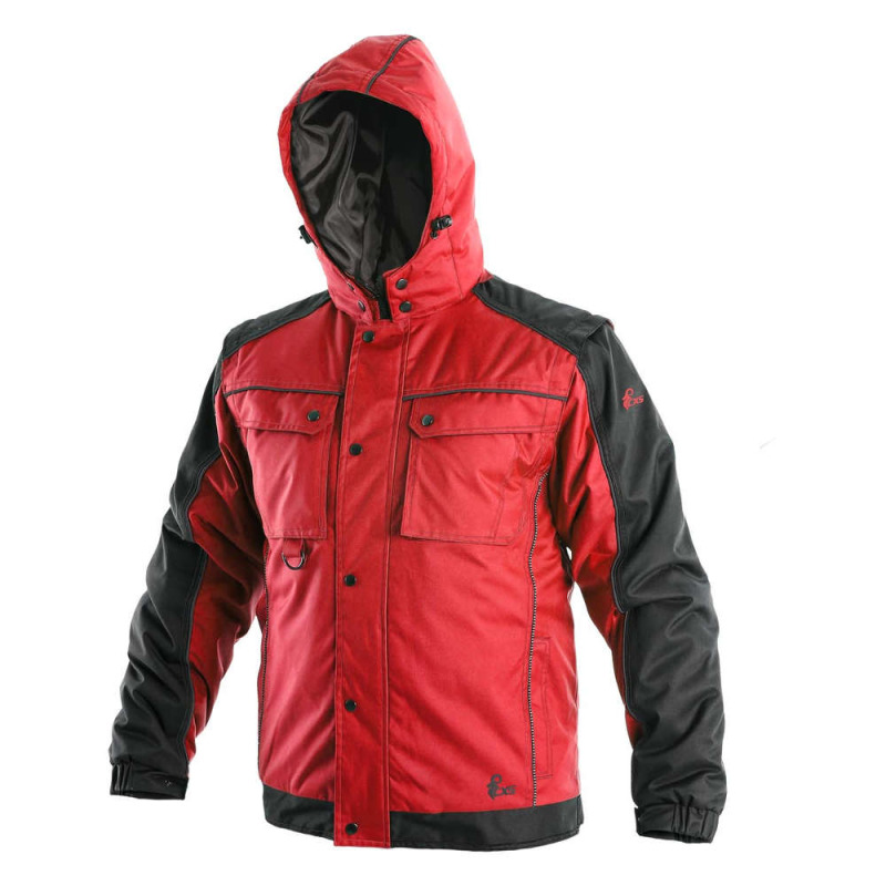 Bunda Irvine, červeno-černá - 4XL