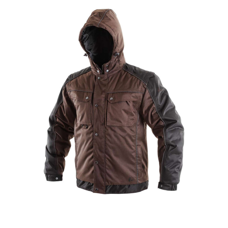 Bunda Irvine, hnědo-černá - 4XL