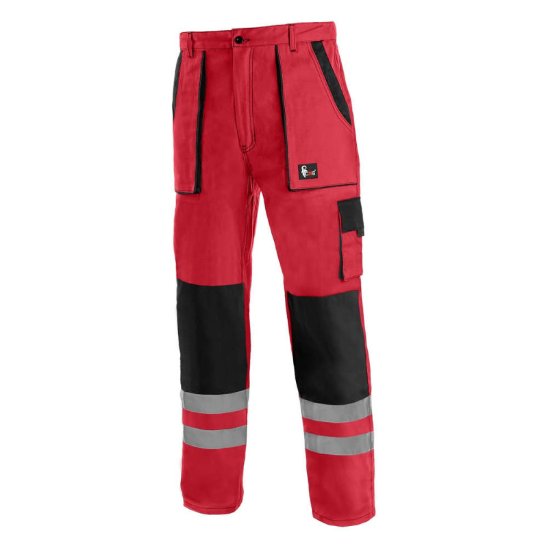 Kalhoty CXS LUXY BRIGHT, pánské, ČERVENO-ČERNÉ, vel. 52