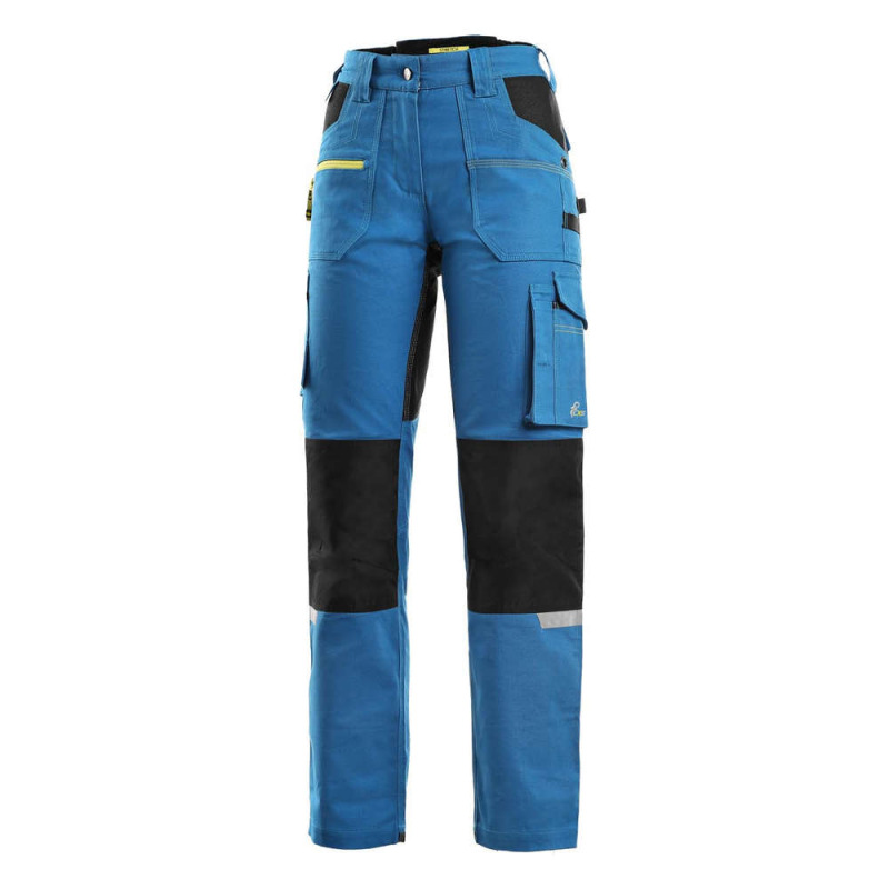 KALHOTY  STRETCH, DÁMSKÉ, STŘEDNĚ MODRO - ČERNÉ vel.54