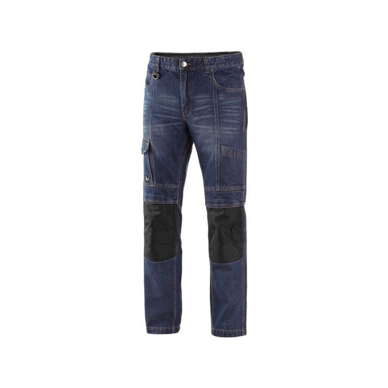 CXS Kalhoty pánské jeans NIMES I modro-černé 52