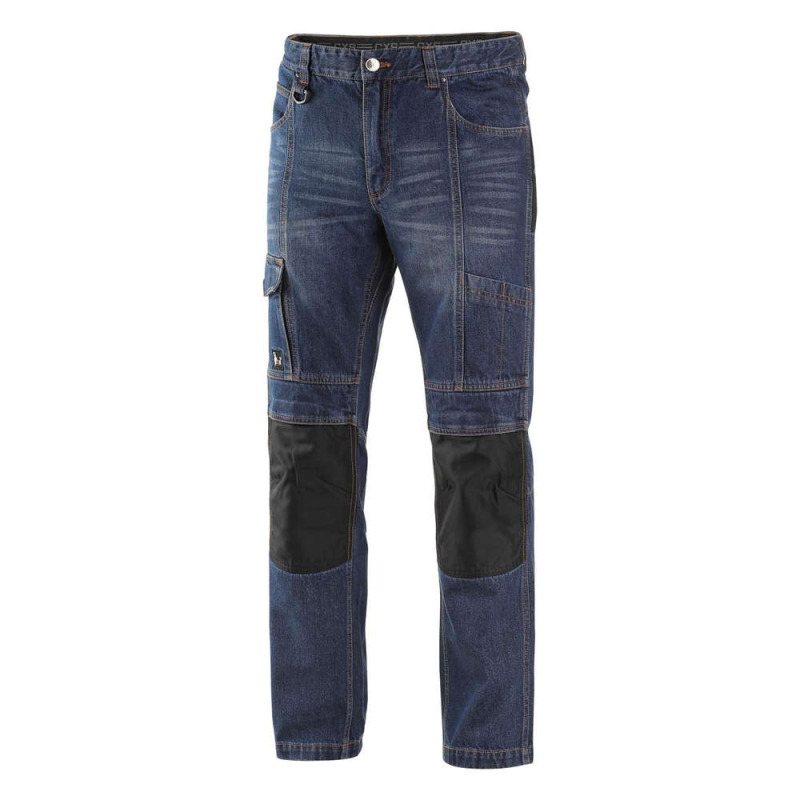 CXS Kalhoty pánské jeans NIMES I modro-černé 52