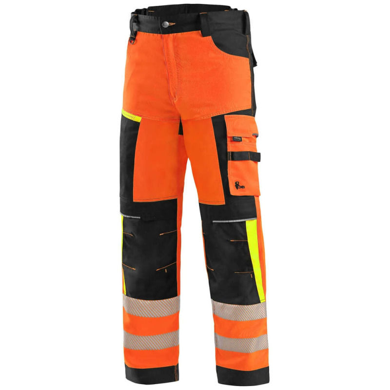 Kalhoty BENSON výstražné, pánské,oranžovo-černé, vel. 48