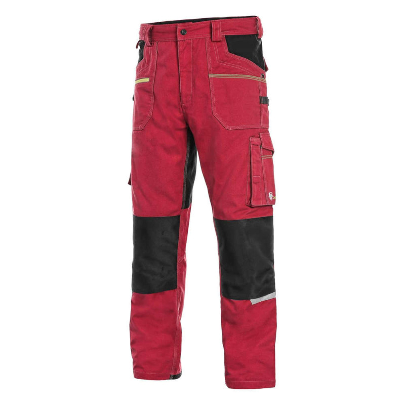 Kalhoty CXS STRETCH, pánské, červeno-černé, vel. 48