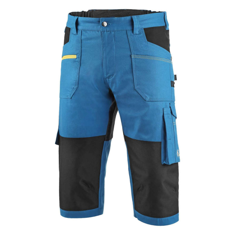 Pánské montérkové 3/4 kalhoty STRETCH středně modré vel.54
