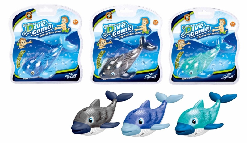 Alltoys Delfín na potápění se světlem černý