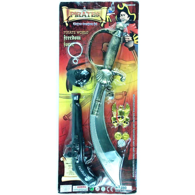 Alltoys pirátská sada šavle bambitka a doplňky