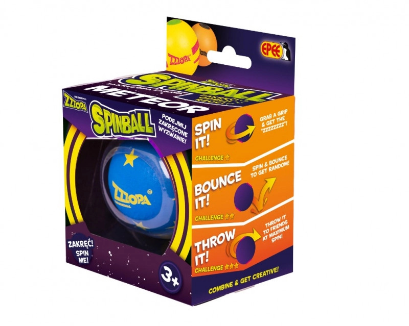 Spinball – zábavný míček modro‑žlutý Meteor