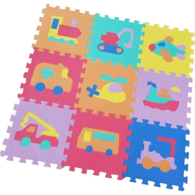 Pěnové puzzle dopravní prostředky 9 ks
