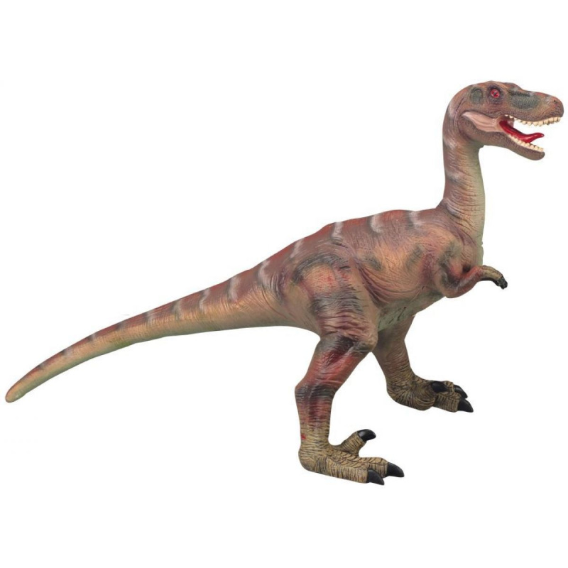 Alltoys Dinosaurus měkký Velociraptor 65 cm hnědý