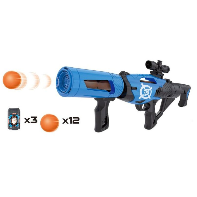 Alltoys Pistole na pěnové míčky 52 cm modrá