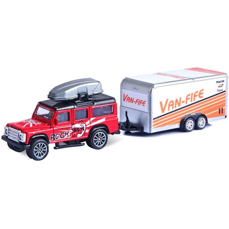 Alltoys Auto s přívěsem bílé